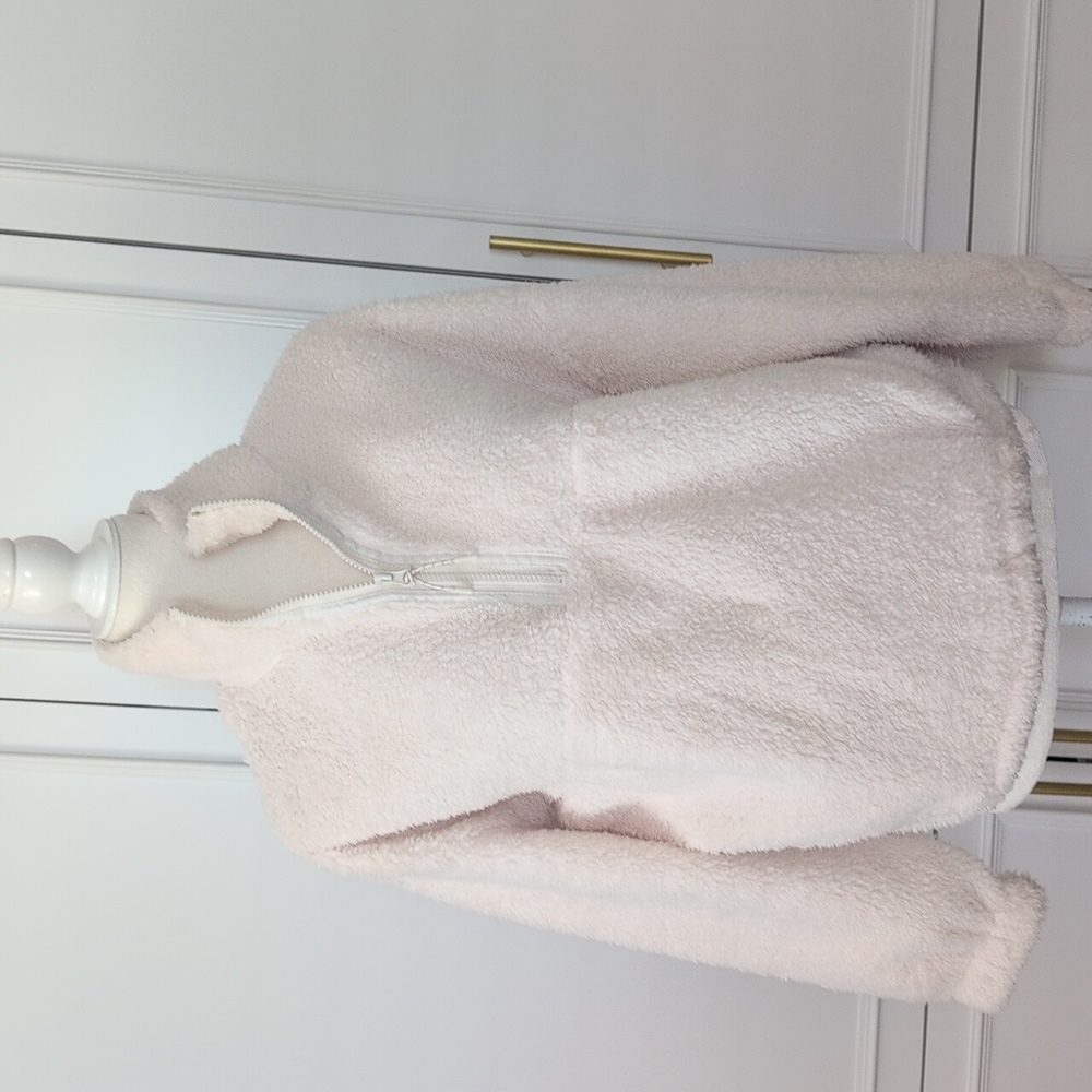 nwt No Boundaries Cozy Plush Half-Zip Sherpa Pullover - Cream Small - Picture 4 of 9